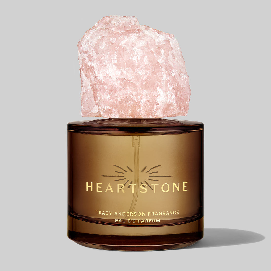 A close-up of the 3.4 fl oz HeartStone Eau de Parfum by Tracy Anderson Fragrance